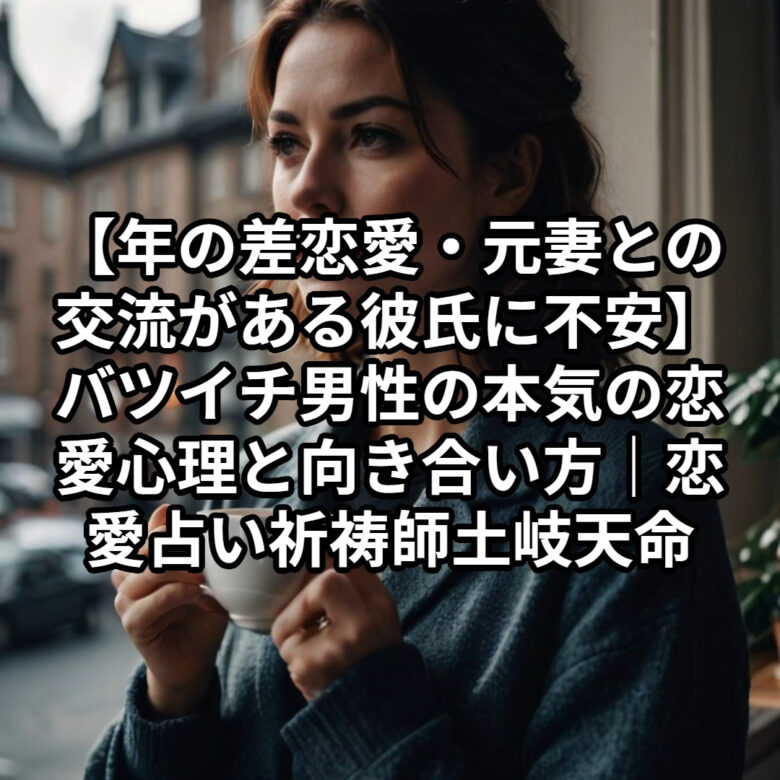 投稿についてもっと詳しく 【年の差恋愛・元妻との交流がある彼氏に不安】バツイチ男性の本気の恋愛心理と向き合い方｜恋愛占い 祈祷師 土岐天命