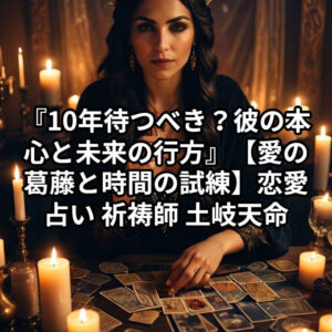 投稿についてもっと詳しく 『10年待つべき？彼の本心と未来の行方』【愛の葛藤と時間の試練】恋愛占い 祈祷師 土岐天命
