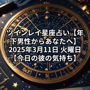投稿についてもっと詳しく ツインレイ星座占い【年下男性からあなたへ】2025年3月11日 火曜日【今日の彼の気持ち】✨プロ霊能力者 祈祷師 土岐天命✨