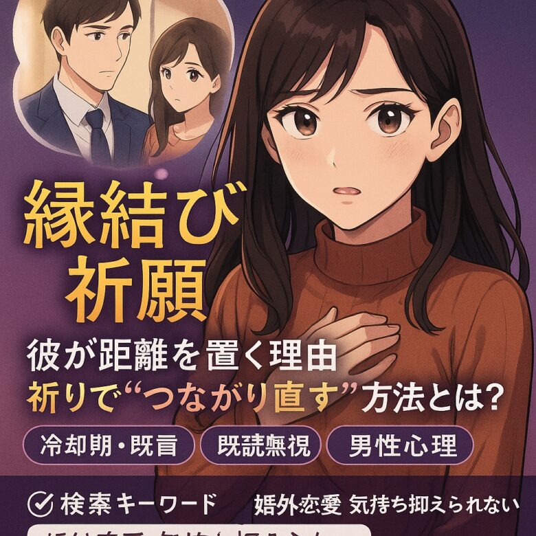 投稿についてもっと詳しく 【縁結び祈願】婚外恋愛の気持ちが抑えられないあなたへ。禁断の恋に揺れる心を祈りで整え、未来を見つめ直す占いと祈願【祈祷師 土岐天命】【婚外恋愛 気持ち 抑えられない】【既婚者同士 恋愛 進展】『上司に惹かれる 既婚女性 心理』『禁断の恋 続けるべきか』