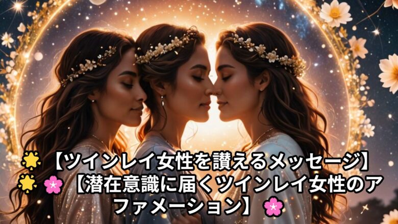 投稿についてもっと詳しく 🌟【ツインレイ女性を讃えるメッセージ】🌟🌸【潜在意識に届くツインレイ女性のアファメーション】🌸