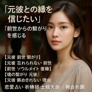 投稿についてもっと詳しく 【元彼との縁を信じたい】『前世からの繋がりを感じる』恋愛占い 祈祷師 土岐天命｜再会祈願