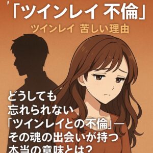投稿についてもっと詳しく 【ツインレイ 不倫】『ツインレイ 苦しい理由』どうしても忘れられない「ツインレイとの不倫」——その魂の出会いが持つ本当の意味とは？恋愛占い　祈祷師　土岐天命　《強力縁切り祈願》