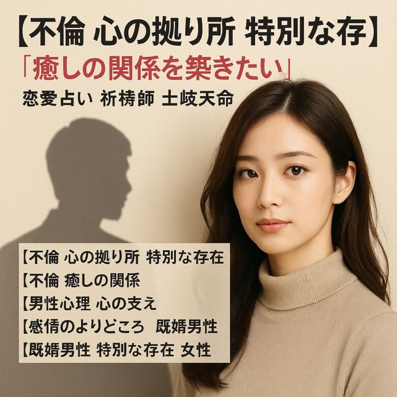 投稿についてもっと詳しく 【不倫 心の拠り所 特別な存在】『癒しの関係を築きたい』恋愛占い 祈祷師 土岐天命｜心願成就祈願