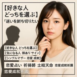 投稿についてもっと詳しく 【好きな人 どっちを選ぶ】『迷いを断ち切りたい』恋愛占い 祈祷師 土岐天命｜恋愛成就祈願