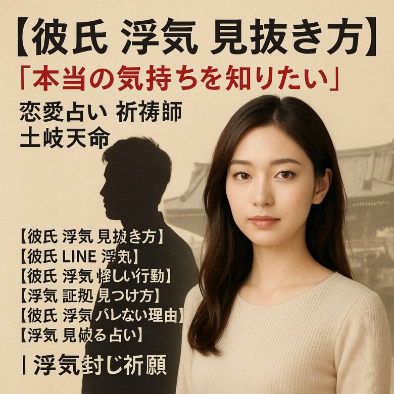 投稿についてもっと詳しく 【彼氏 浮気 見抜き方】『LINEや行動から真実を知りたい』恋愛占い 祈祷師 土岐天命｜浮気封じ祈願