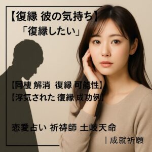 投稿についてもっと詳しく 【復縁 彼の気持ち】『心の距離を埋めたい』恋愛占い 祈祷師 土岐天命｜復縁祈願