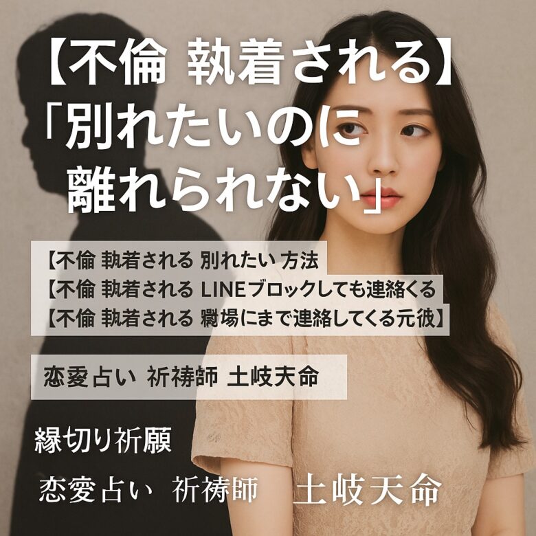投稿についてもっと詳しく 【不倫 執着される】『別れたいのに離れられない』恋愛占い 祈祷師 土岐天命｜縁切り祈願