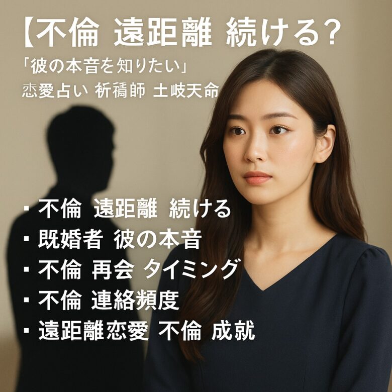 投稿についてもっと詳しく 【不倫 遠距離 続ける？】『彼の本音を知りたい』恋愛占い 祈祷師 土岐天命｜縁結び祈願