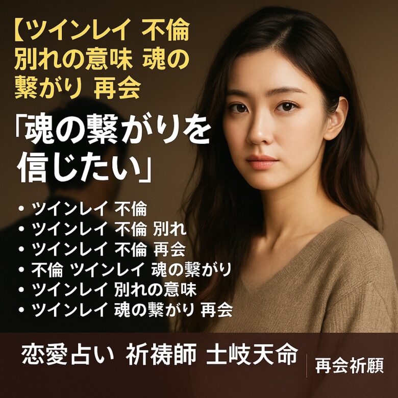 投稿についてもっと詳しく 【ツインレイ 不倫 別れの意味 魂の繋がり 再会｜再会祈願】