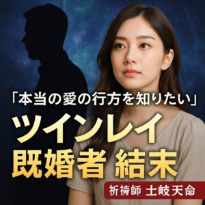 投稿についてもっと詳しく 【ツインレイが既婚者である結末の意味】『揺れる心を守り未来へ進むための選択』恋愛占い 祈祷師 土岐天命｜良縁祈願