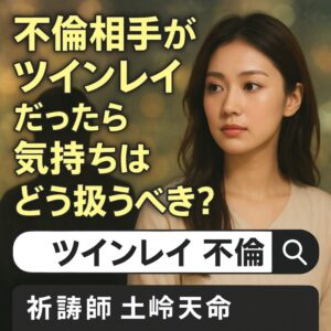 投稿についてもっと詳しく 【ツインレイ 不倫】『不倫相手がツインレイだったら気持ちはどう扱うべき？』恋愛占い 祈祷師 土岐天命｜恋愛成就祈願