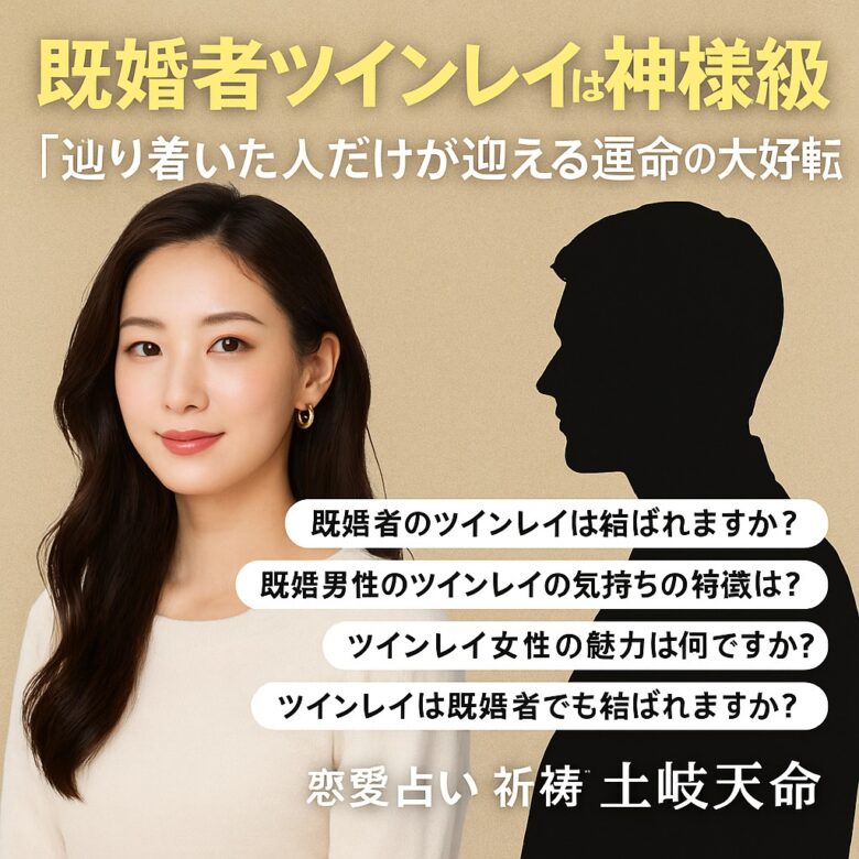 投稿についてもっと詳しく 【既婚者ツインレイは神様級】『辿り着いた人だけが迎える運命の大好転』恋愛占い 祈祷師 土岐天命｜良縁成就祈願